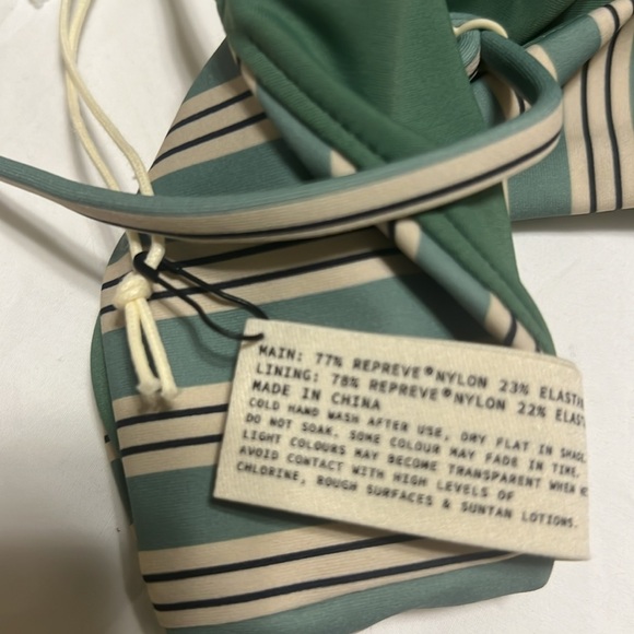 NEW Zulu & Zephyr Swim Myrtle Pinstripe Tie Top size 4 - Picture 12 of 12